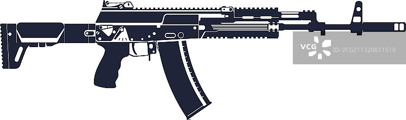 AK-12复杂轮廓图片素材