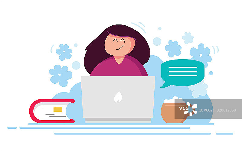 在家工作概念设计图片素材