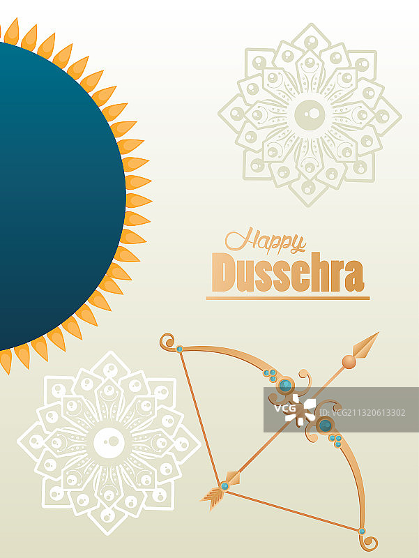 快乐的十胜节金色拱门贺卡图片素材