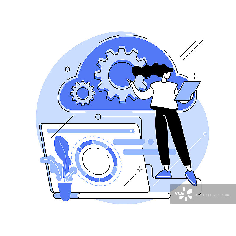 云计算工程抽象概念图片素材