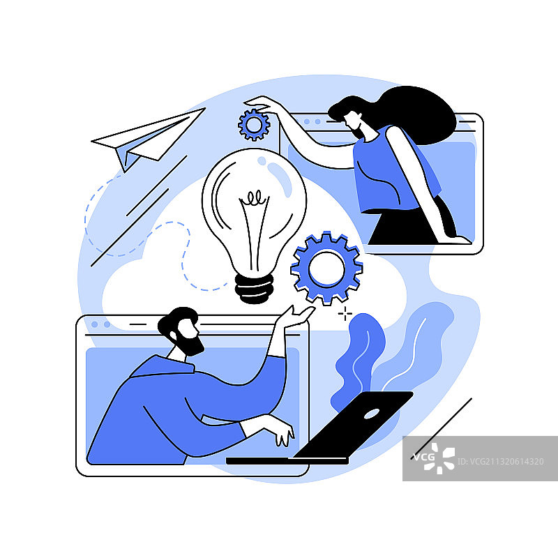 云协作抽象概念图片素材