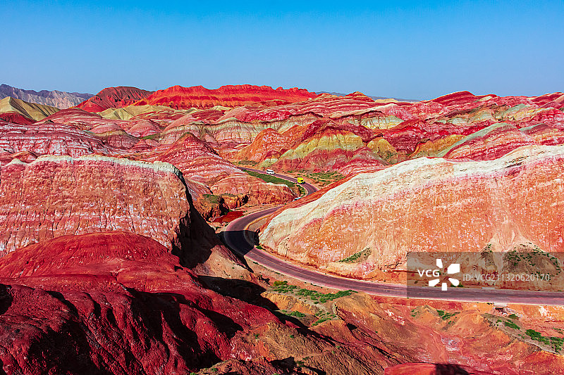 张掖七彩丹霞地貌图片素材