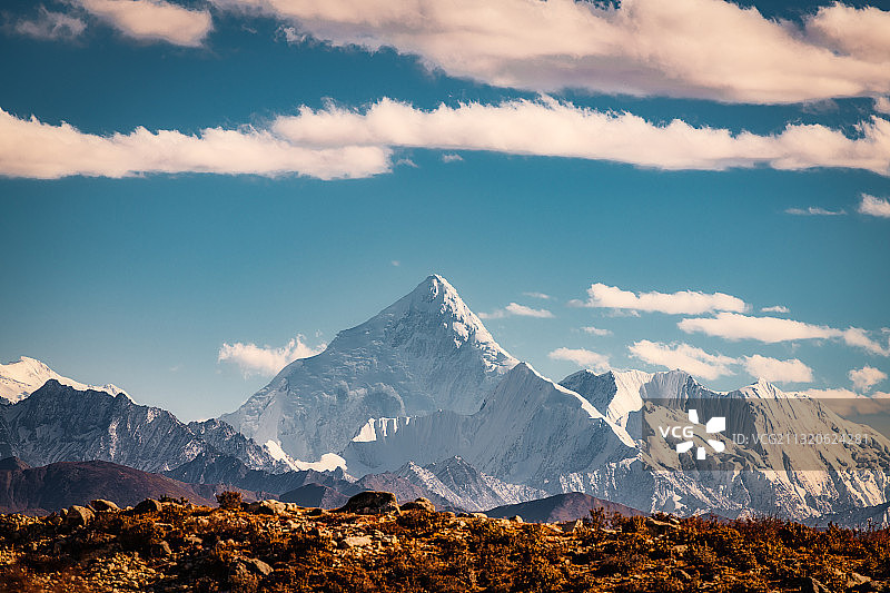 川西甘孜贡嘎雪山图片素材