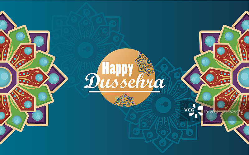 曼陀罗十胜节庆典贺卡图片素材