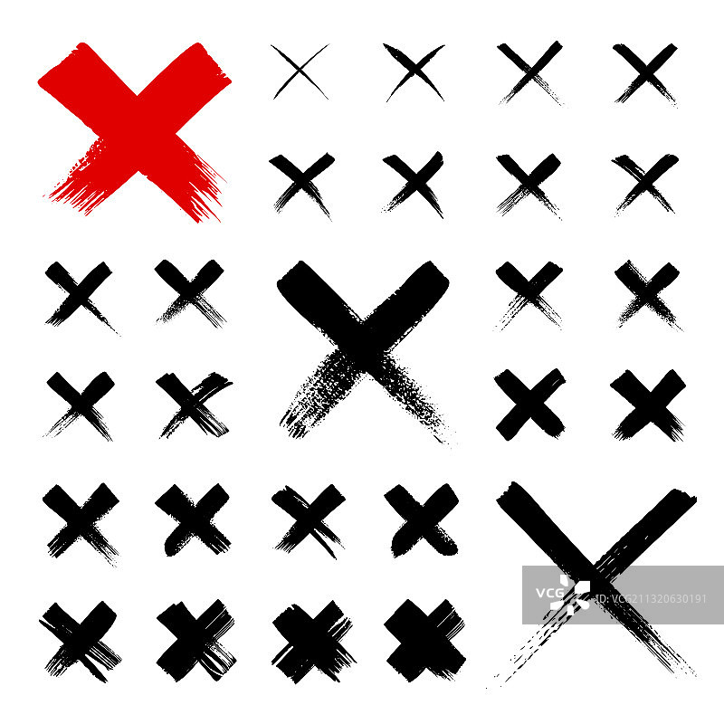 错误的标记垃圾字母X图片素材