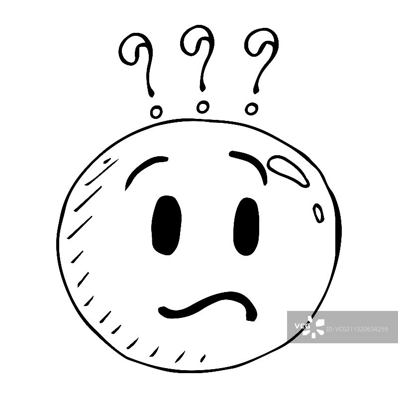 手绘情感笑脸图标图片素材