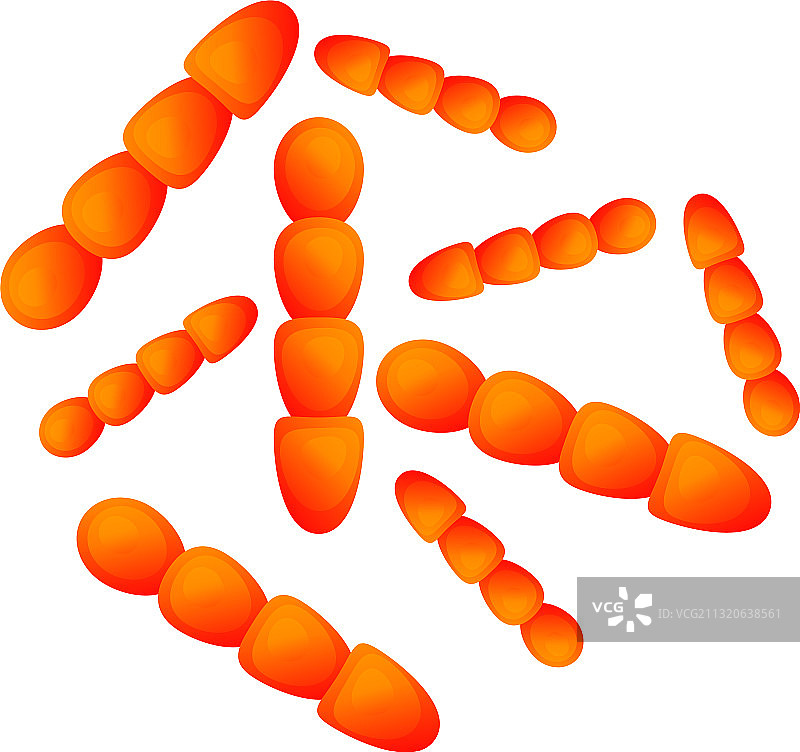 益生菌生物学卡通风格图标图片素材