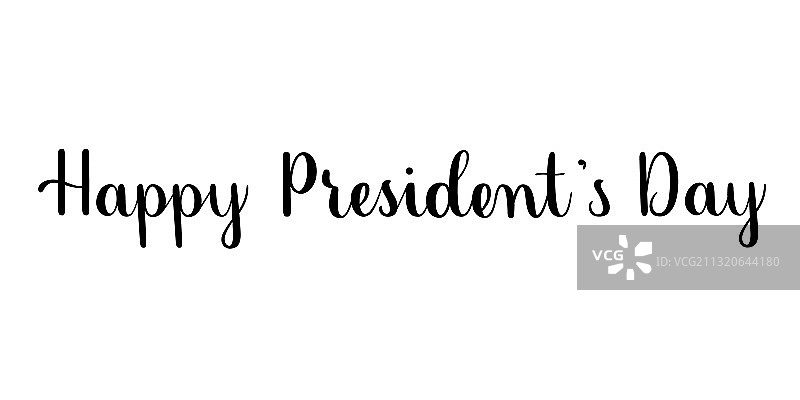 总统日快乐手写书法图片素材