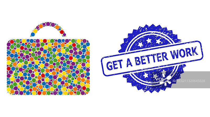 获得更好工作的印章和明亮图片素材