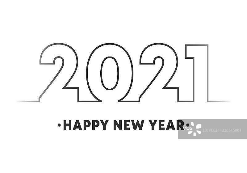2021新年简约线条设计图片素材