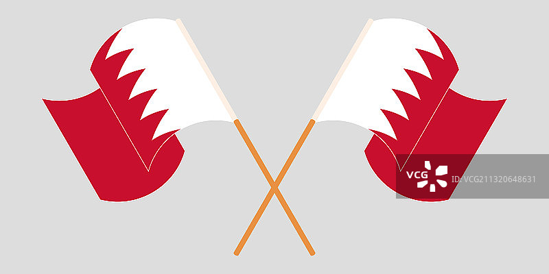 巴林交叉挥舞的旗帜图片素材