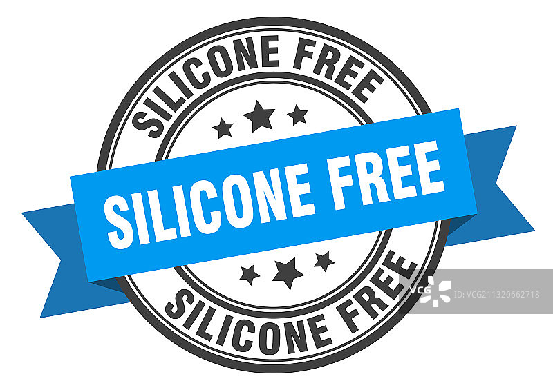 无硅油标签圆形印章缎带图片素材