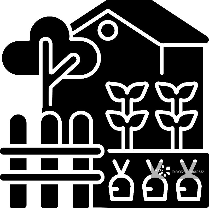 后花园黑色图标图片素材