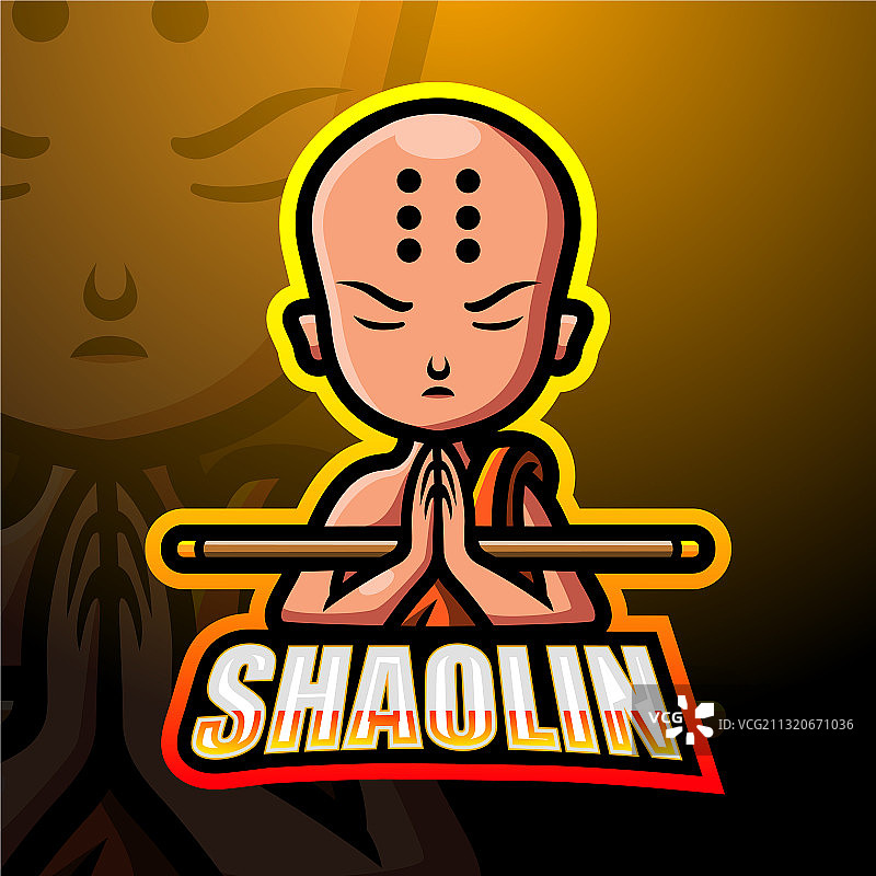 少林吉祥物电竞logo设计图片素材