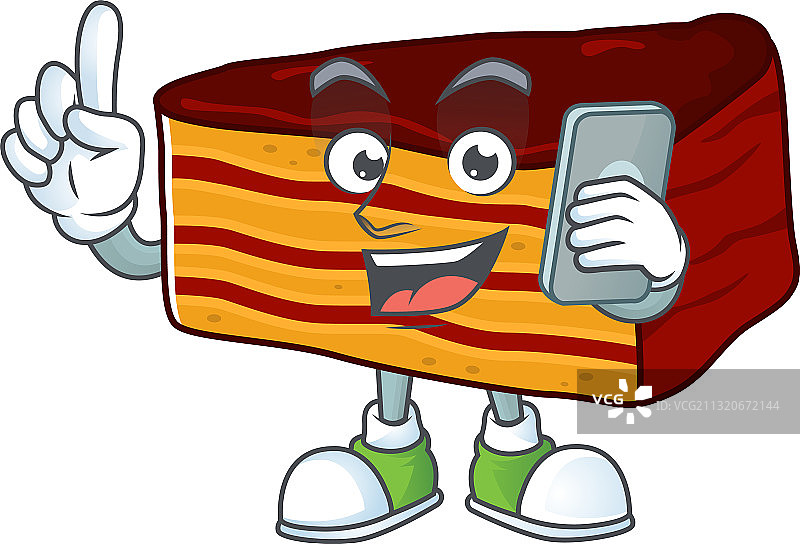 卡通多层蛋糕电话概念设计图片素材