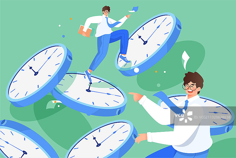 升职的白领插画图片素材