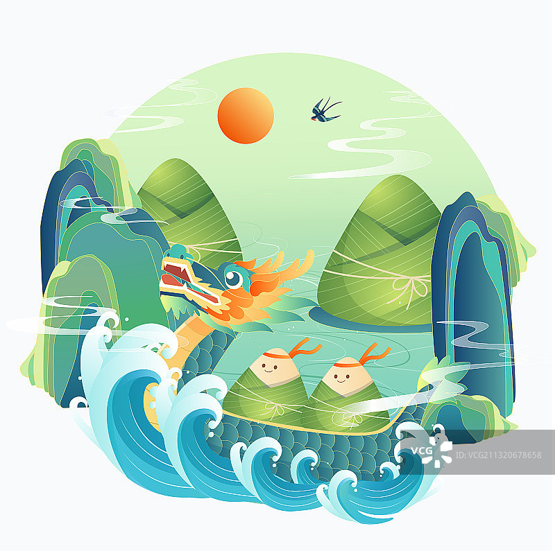 端午节包装插画图片素材