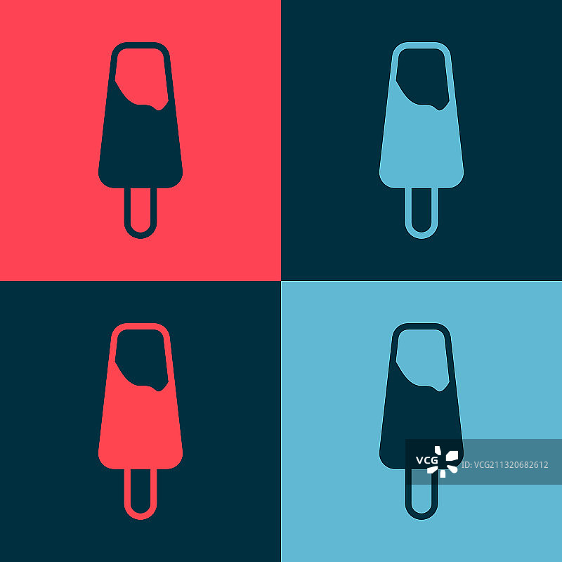 波普艺术冰棒雪糕木棍图标图片素材