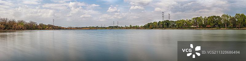 中国成都鲁家滩广角全景平视角风光图片素材