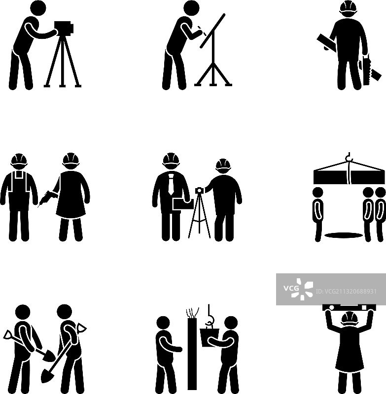 建筑工人图标图片素材