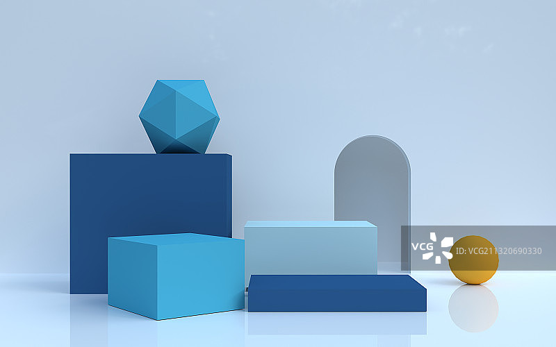 三维创意卡通展台背景图片素材