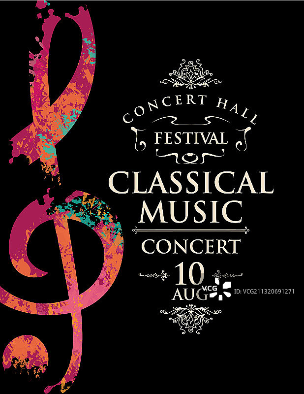 古典音乐音乐会宣传海报图片素材