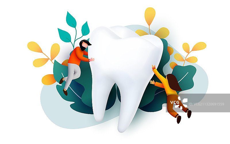 人们围绕着大型牙科诊所飞行图片素材