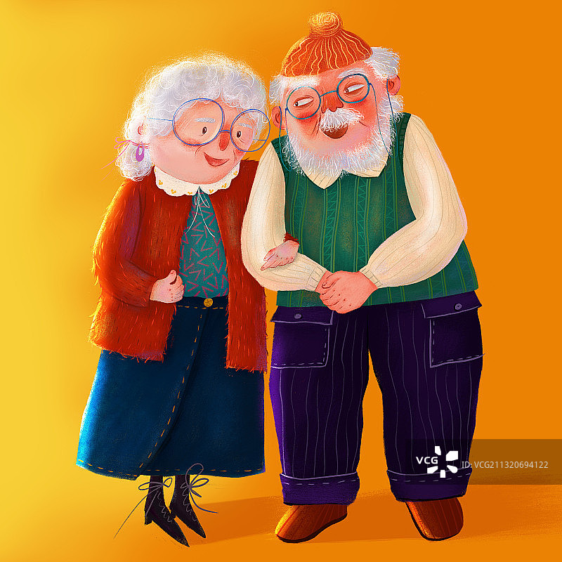 时尚老夫妻图片素材