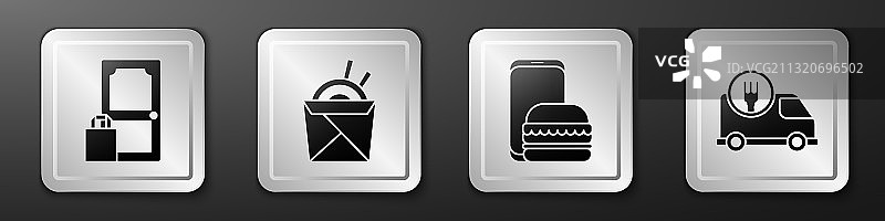 在线点餐配送亚洲面条系列图片素材