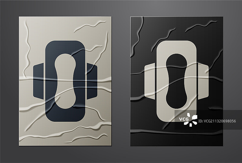 白色月经和卫生巾图标图片素材