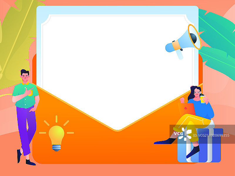 互联网公告告示模板矢量创意扁平插画图片素材