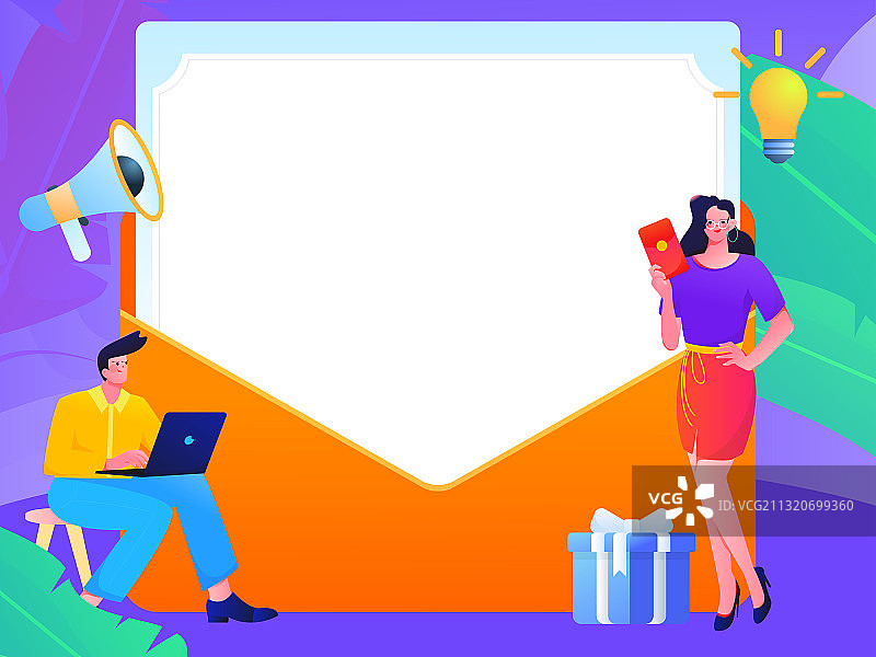 互联网公告告示模板矢量创意扁平插画图片素材