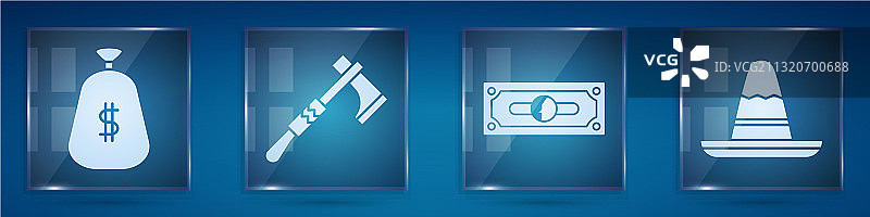 钱袋战斧纸币图片素材