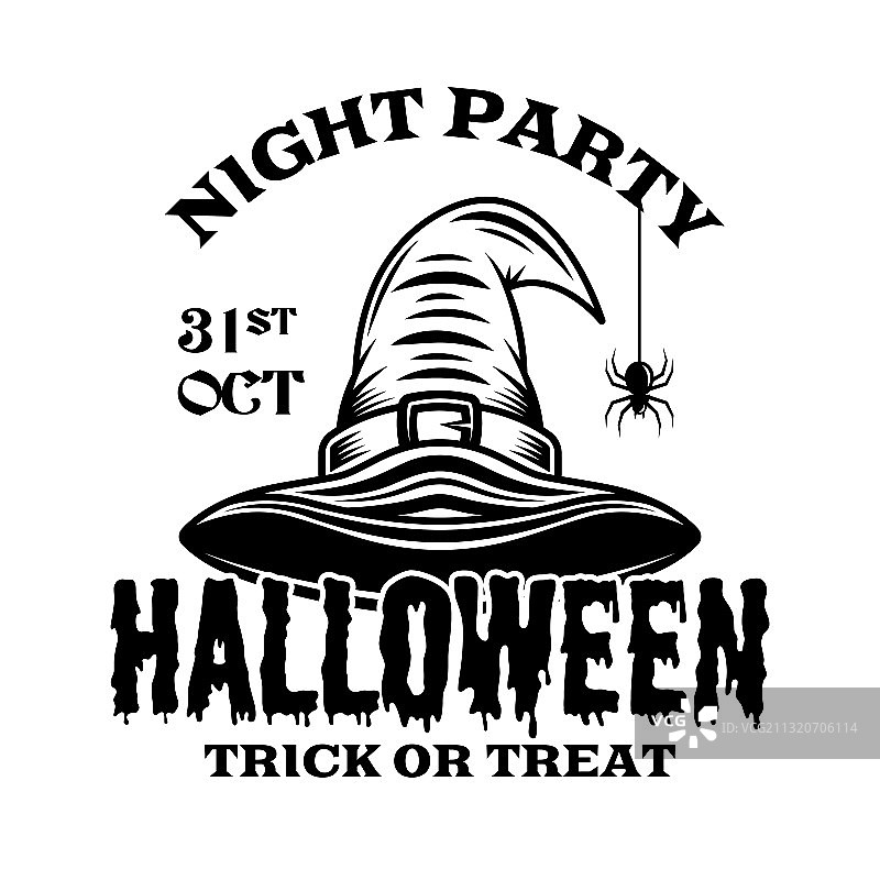 万圣节女巫帽标志图片素材