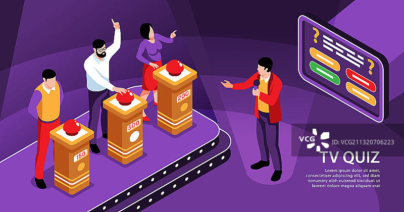 电视问答水平背景图片素材