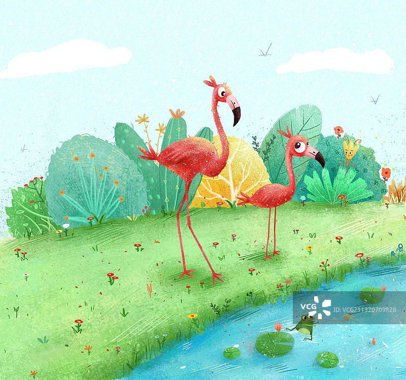 场景动物插画图片素材