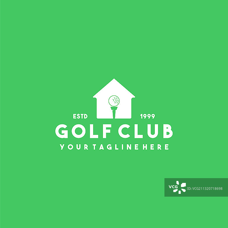 创意高尔夫俱乐部会所标志设计图片素材