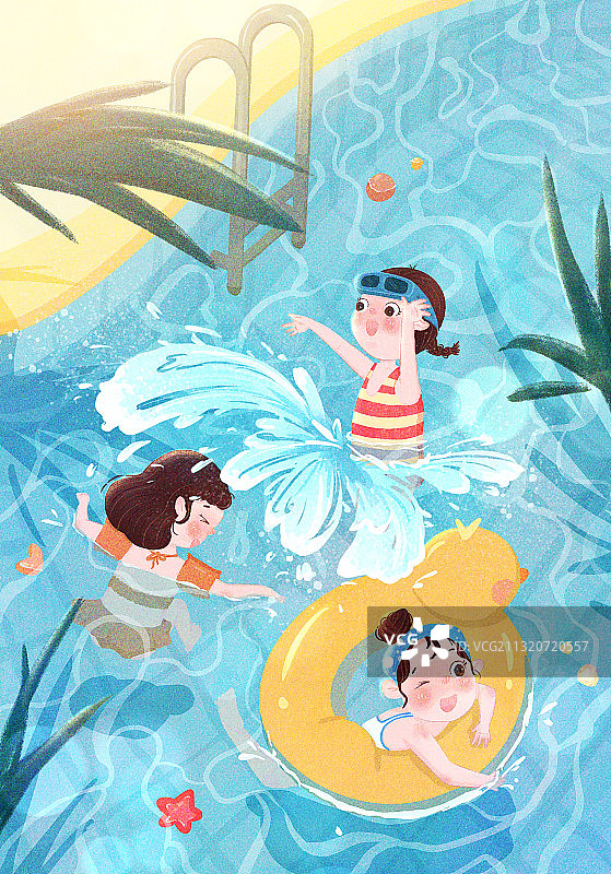 清凉一夏泳池派对图片素材