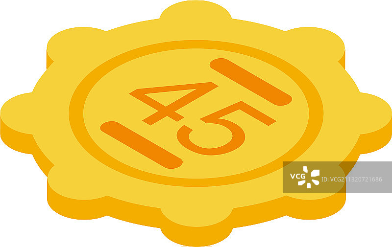 2.5D风格游戏代币金色图标图片素材
