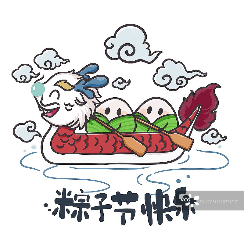 粽子划龙舟图片素材