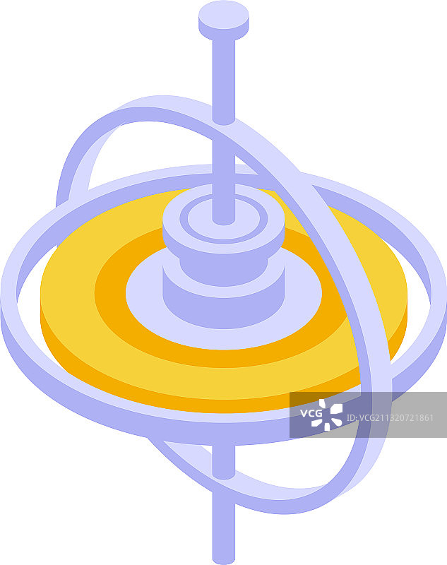 协调器陀螺仪图标2.5D风格图片素材
