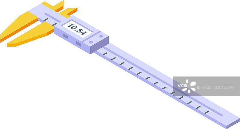 设备卡尺2.5D风格图标图片素材