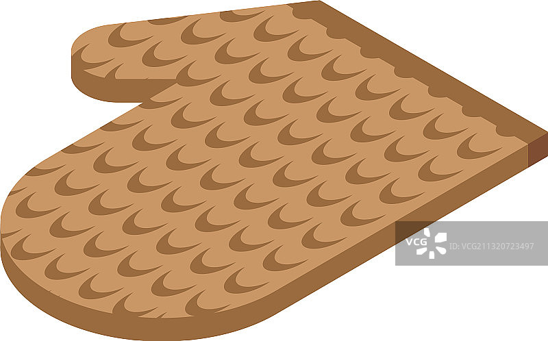 柔和的沐浴手套图标2.5D风格图片素材