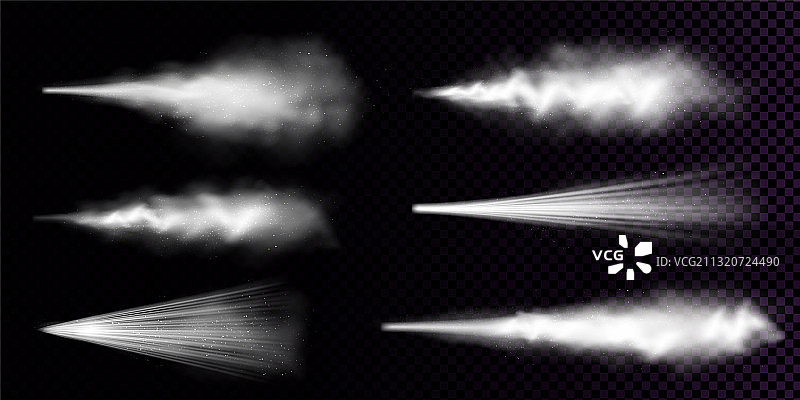 逼真的白色除尘喷雾图片素材