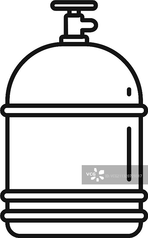 燃气钢瓶填充轮廓图标图片素材