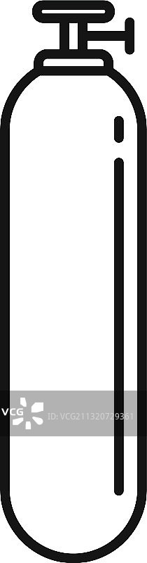 氧气瓶轮廓样式图标图片素材