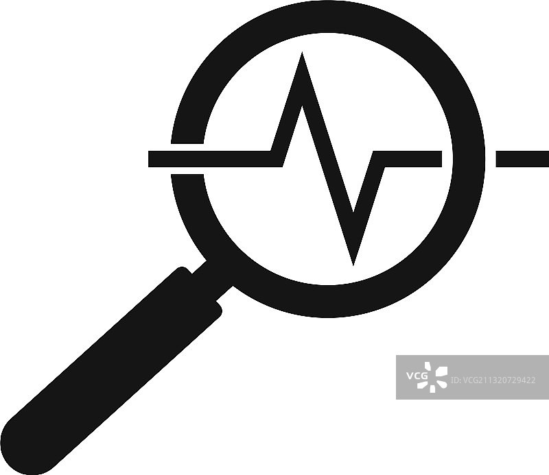 放大镜探索图标简约风格图片素材