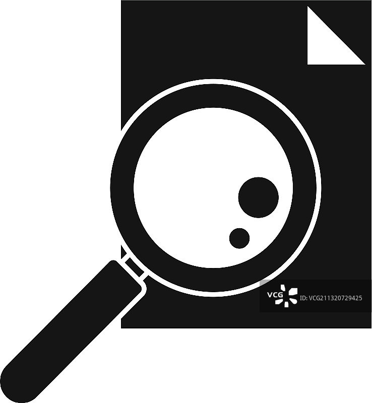 放大镜探索图标，简约风格图片素材