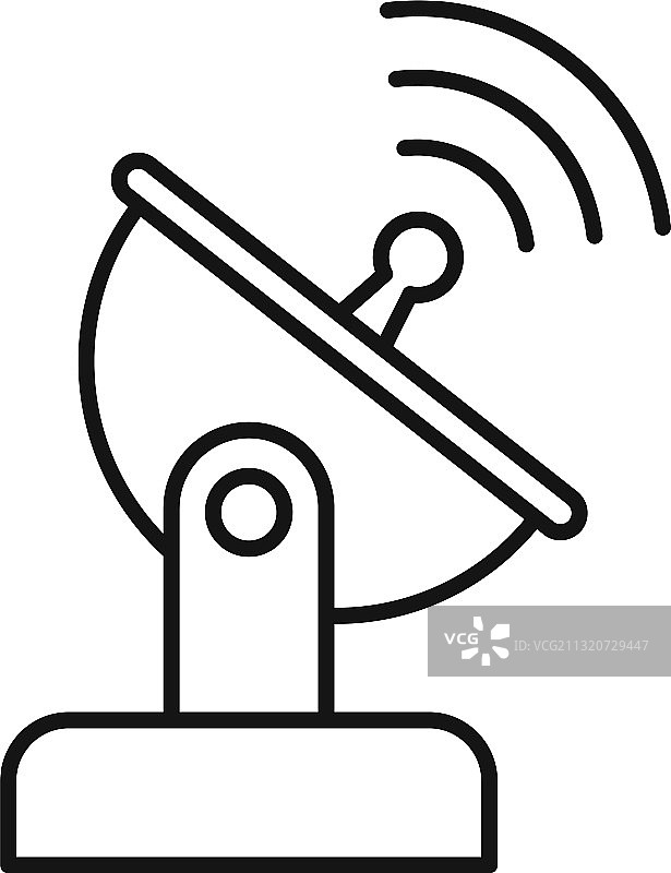 地面天线图标轮廓样式图片素材