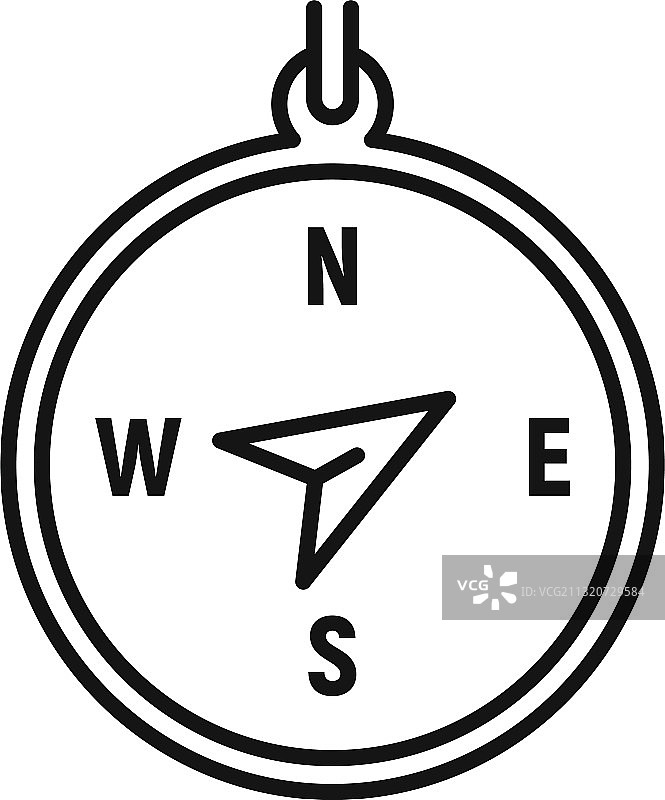 指南针图标轮廓样式图片素材